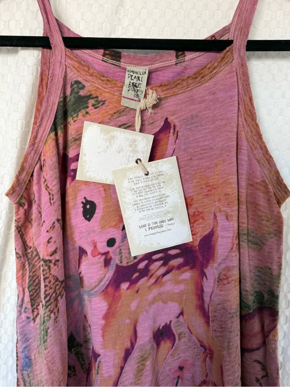 Magnolia Pearl Pink Floral Deer Dama Print Tank - Picture 5 of 9